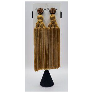 Turmeric - Knotted Tassel Earrings | Bold Statement Jewelry | NWT